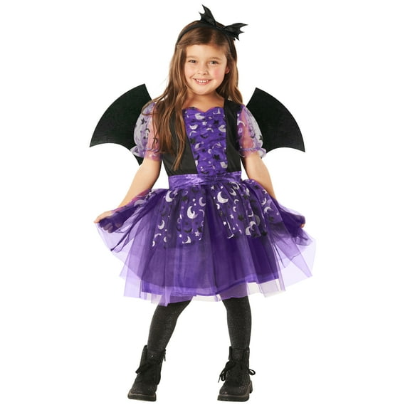 Morph Bat Dress Purple Girls Halloween Costume For Girl Purple 10-12 Years