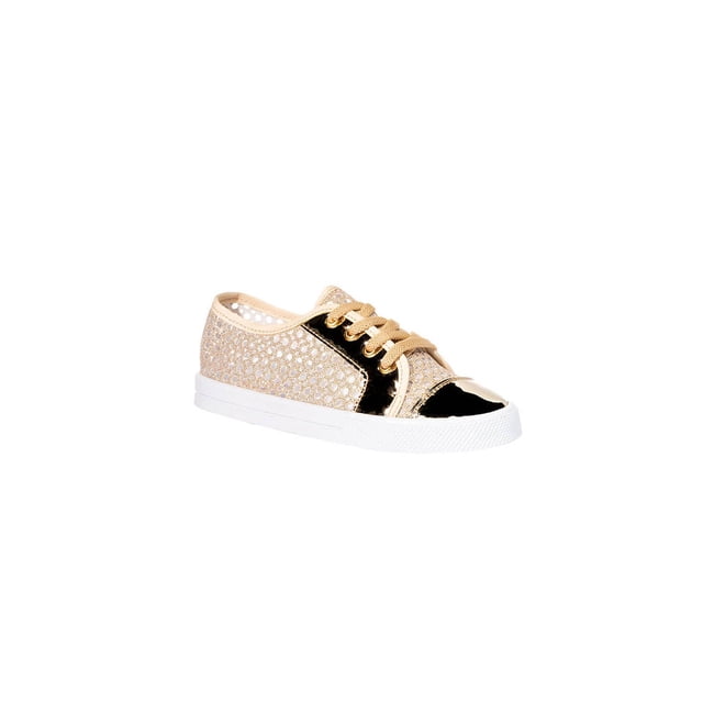 TENIS CASUALES KINDER NIÑA ORO TEXTIL 8257 LEON 8257p