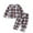 Multicolour, variant on SUSUSU Girls Plaid Ensemble, Top and Long Pants Two Piece Set, Soft Comfortable Casual Daily Wear for Toddlers