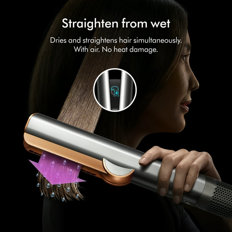Dyson Restored Airstrait™ Straightener Strawberry Bronze Pink Wet