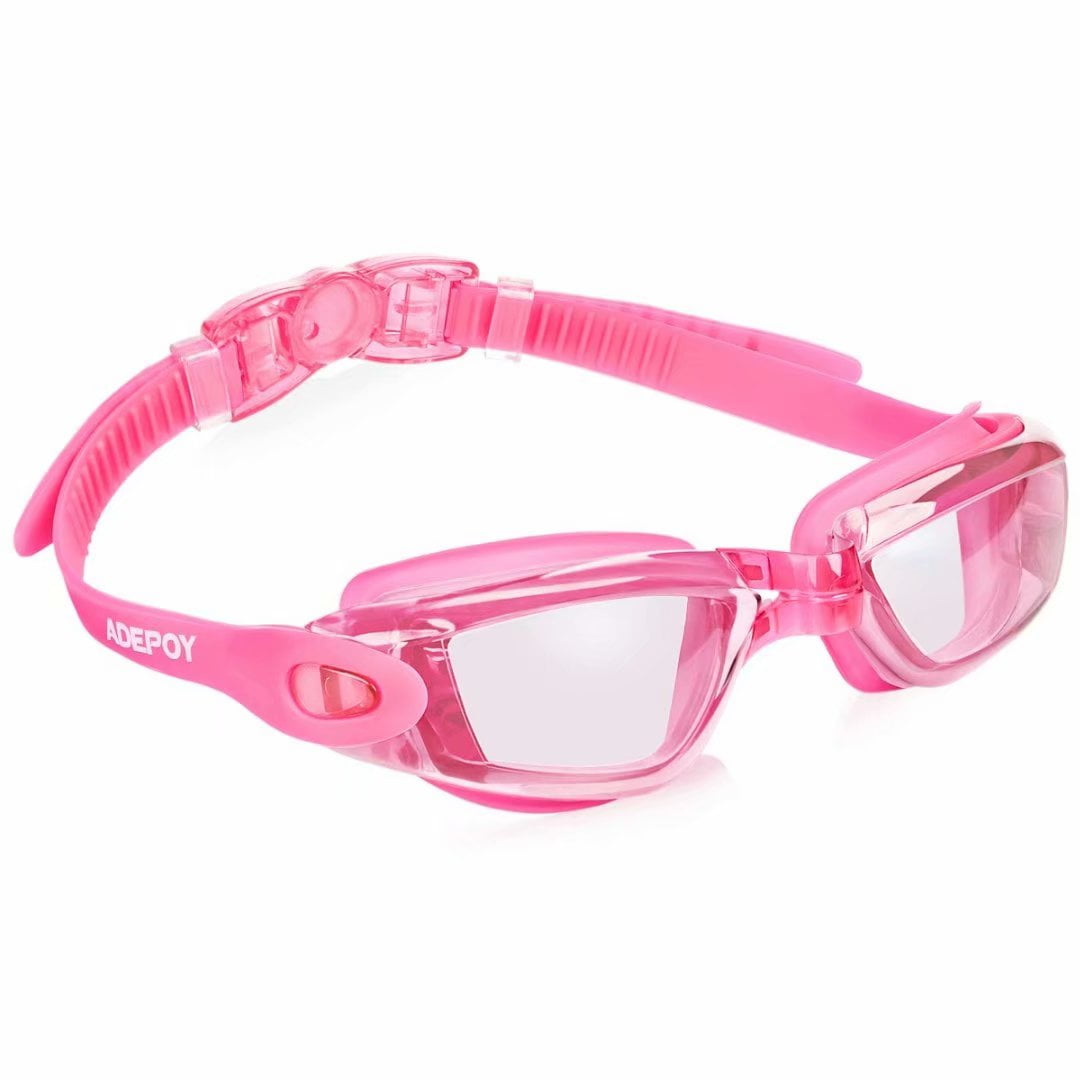 Swimming Goggles Anti Fog Crystal Clear Vision Comfortable Specific pink 