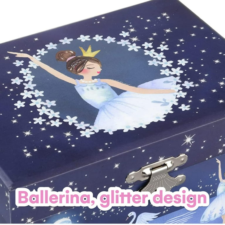 新品 オリバーガル Jewelry Gift Box Glitter Jewelkeeper Girl's Musical Jewelry Box, Spinning Ballerina