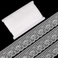 thumbnail image 4 of 30Yards White Floral Lace Ribbon Venice Eyelet Lace Trim Wavy Edged Craft Lace Fabric Polyester Flower Lace, 4 of 9