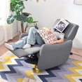 thumbnail image 2 of Wall Hugger Power Recliner Chair, Electric Glider Reclining Armchair for Small Space with USB Port, Blue Gray, 2 of 8