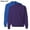 Deep Purple + Royal 2 Pcs, variant on Crewneck Sweatshirt Pullover Fleece Long Sleeve Durable Warmth Jumper for Unisex 8oz 50/50 Cotton/Polyester Cardinal and Classic Pink Pack 2 Size S