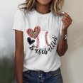 thumbnail image 2 of Trendfront Womens Baseball Love Graphic T Shirts Crewneck Short Sleeve Sports Heart Print Casual Summer Tee Tops, 2 of 4