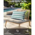 thumbnail image 4 of Pack of 4 Outdoor Lumbar Pillow Covers 12x20 Inch, Aqua Grey White Stripe Waterproof Throw Pillow Covers Set, Rustic Modern Turquoise Striped Decorative Cushion Cases for Patio Porch Car, 4 of 7