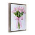 thumbnail image 2 of Stupell Industries Cottage Soft Pink Tulips with Ribbon Brown Floating Frame Canvas Art, 25 x 31, by The Prints Vibe, 2 of 8