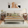 thumbnail image 6 of Satifur Nightstand with Charging Station, Bedside End Table with Fabric Drawers,Outlets & USB Ports, Rustic Brown, 6 of 8