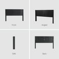 thumbnail image 3 of Noble House 64.4" Wood Headboard Only, Queen Size, Modern Farmhouse, Wall Mounted Fluted Panel, Black Woodgrain, 3 of 7