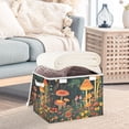 thumbnail image 3 of Yayeee Collapsible Cube Storage Bin with Lid Fabric Closet Decorative Basket with Handles, Forest Mushroom, 3 of 7