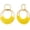 Yellow, variant on Summer Raffia Round Circle Earrings, Raffia Straw Wrapped Handmade Earring for Women, Style L1487