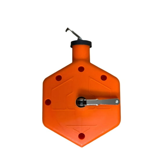 SnapLine X Heavy Duty Chalk Line Reel Professional Construction Marking Tool, 100-Foot Line, Ergonomic Design, for Roofing, Building (Orange)