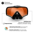 thumbnail image 3 of EVO Hi Definition Mask and Snorkel Combo - Single Lens - Snorkel Mask Adult - Scuba Mask and Snorkel Set Adult - Scuba Diving Mask with Valve - Dive Mask - Scuba Diving Accessories - Scuba Gear, 3 of 5