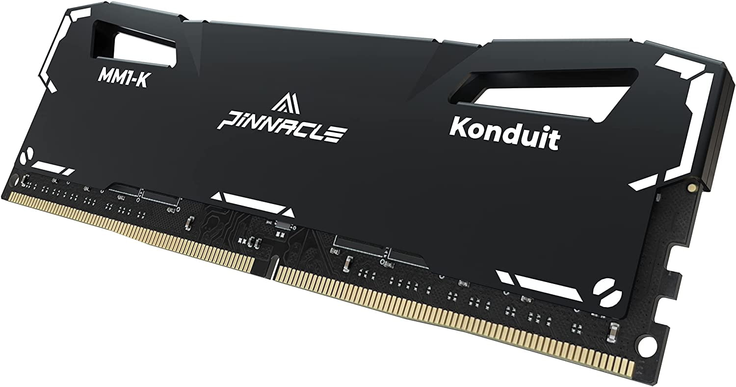 Timetec Pinnacle Konduit 32GB KIT(2x16GB) DDR4 3200MHz PC4-25600 CL16-20-20-40 XMP2.0 Overclocking 1.35V Dual Rank Compatible for AMD and Intel Desktop Gaming PC Memory Module - Black