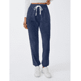 thumbnail image 5 of MLDRA Women Sweatpants Joggers with Pockets Lounge Athletic Casual Pajama Pants Fall Winter Clothes Teachers Outfits 2025 Navy Blue, 5 of 6