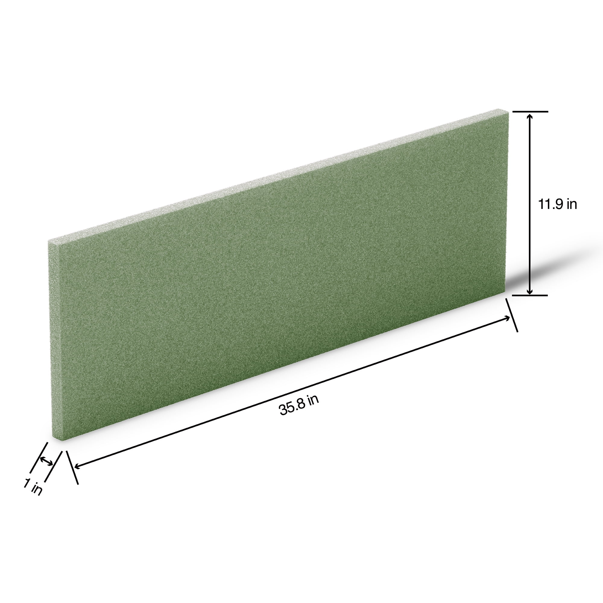 FloraCraft Floral Foam Sheet 1 inch x 11.9 inch x 35.8 inch Green, 10 pack