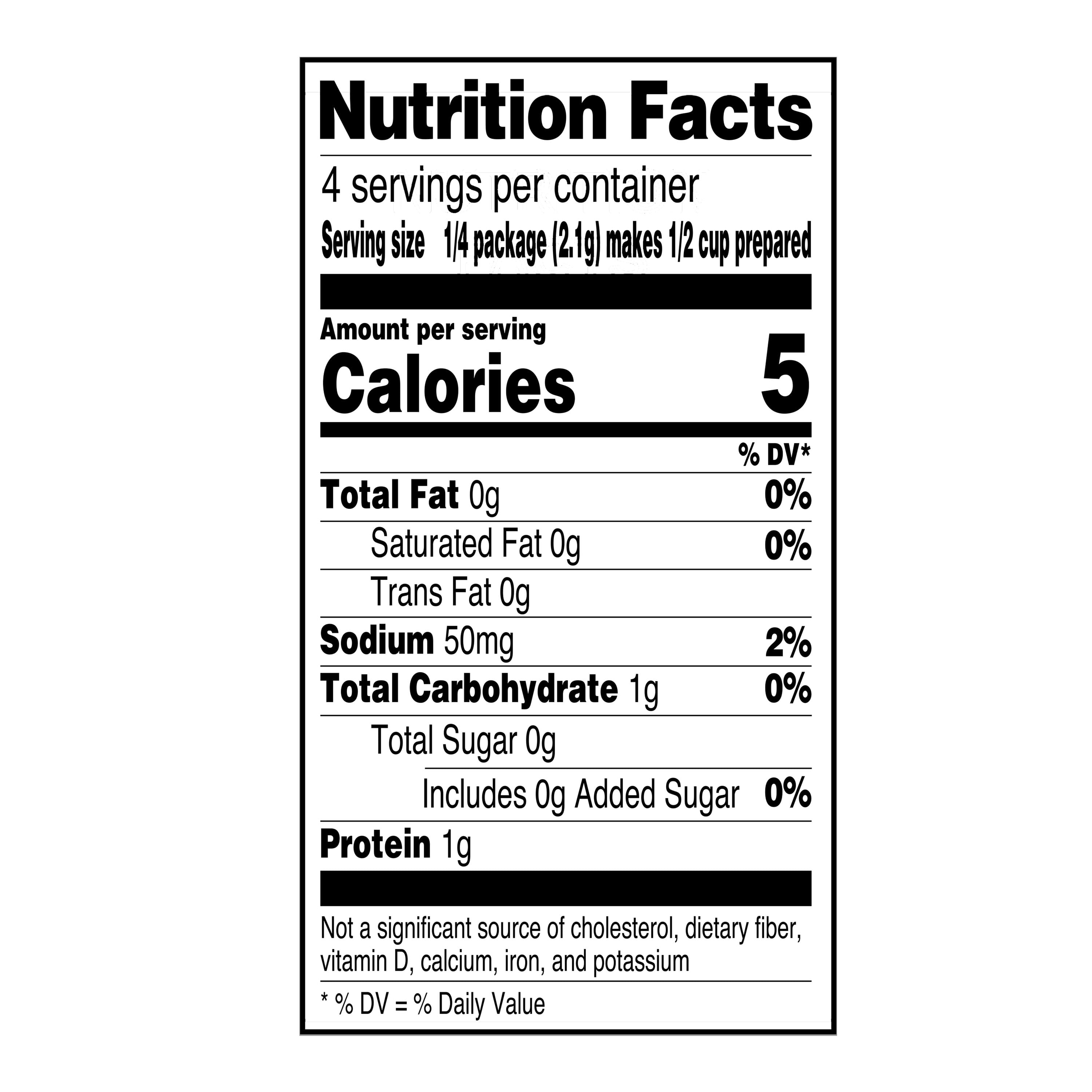 Great Value Sugar Free Peach Gelatin Dessert, 0.3 oz