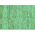 thumbnail image 1 of Ahgly Company Machine Washable Indoor Rectangle Abstract Turquoise Blue Modern Area Rugs, 4' x 6', 1 of 4