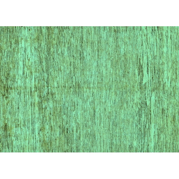 Ahgly Company Machine Washable Indoor Rectangle Abstract Turquoise Blue Modern Area Rugs, 4' x 6'