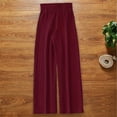 thumbnail image 6 of Women's Soft Polyester Elastic Waist Loose Pants, Solid Color Bow Tie Design, Flattering Casual Fit, Versatile Summer Work Smart Casual & Daily Errands Wear, Comfortable Wide Leg, 6 of 6