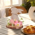 thumbnail image 3 of Easter Bunny Wooden Table Centerpiece Signs, Easter Egg Ornaments, Easter Decorations for the Home, Rustic Tiered Tray Farmhouse Decor for Gifts, 3 of 6