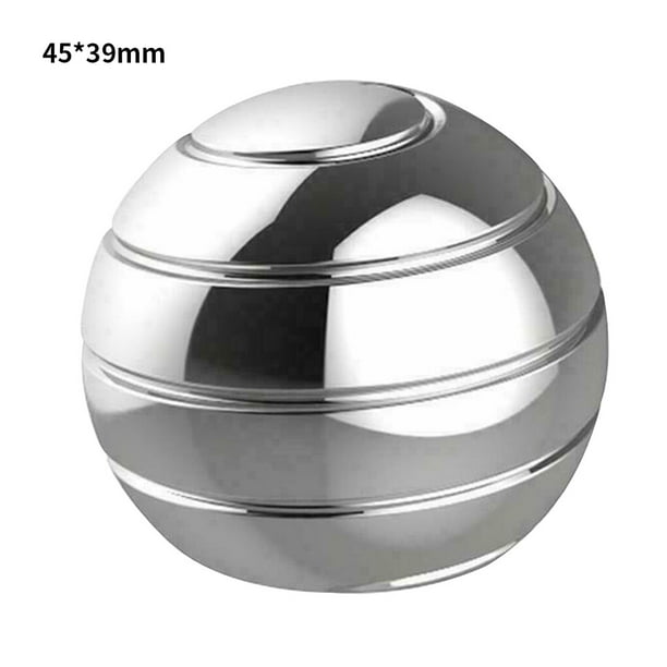 Ounissouiy Spinning Toy Home Desktop Aluminio Giroscopio Ball Party Desmontable Rotating Toy, Silver, 45x39mm Type2 NO2