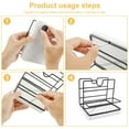 thumbnail image 5 of Napkin Holder Metal Napkin Holder with Salt and Pepper Shakers Caddy Modern Napkin Dispenser for Table Kitchen Countertop, Not Including Salt and Pepper Shakers (Middle Wooden), 5 of 10