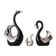 thumbnail image 2 of Colección de 3 figuras de cisne, escultura animal elegante y moderna, adorno de escritorio para Negro Plata, 2 of 9