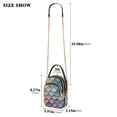 thumbnail image 2 of FORMRS Crossbody Bag for Women Quilted Travel Shoulder Cell Phone Purse with Chain Strap Handbag, Blue Art Pattern, 2 of 7