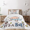 thumbnail image 3 of Ambesonne Cartoon Quilted Bedspread Set 2 Pcs, Vintage Drawing Look Stars, Twin Size, Multicolor, 3 of 6