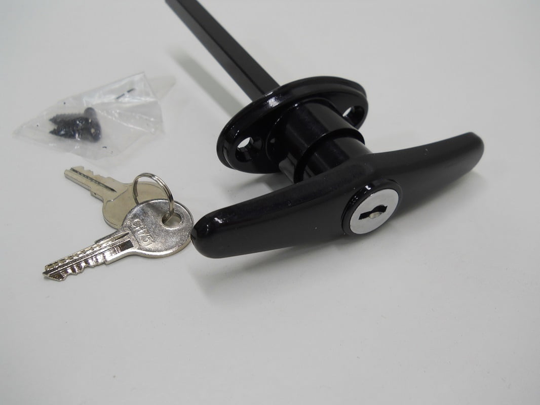 JR Products Truck Cap Cover Shell Topper Window T-Handle Lock Kits//Black//Twin Pack