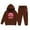 Coffee, variant on Girls' Clothing Sets Girls Sweat Set Child Toddler Boys Girls Long Sleeve Solid Warm Hoodie Pullover Tops Pants Kids Outfits Sweat Suit