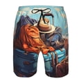 thumbnail image 3 of Fotbe Colorful Travel Luggage Gear Trajes de Baño Estampados para Hombre, Shorts de Verano de Secado Rápido, Ropa de Playa, Bañadores-XX-Large, 3 of 6