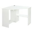 thumbnail image 2 of HOMCOM Modern Corner Computer Desk Home Office, Study Workstation Setup, White, 2 of 9