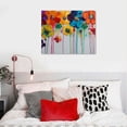 thumbnail image 5 of JRXY Cololful Flower Painting - Abstract Floral Canvas Wall Art - Big Artwork for Livingroom Bedroom Over Bed Sofa Decor pattern1, 5 of 6