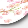 thumbnail image 3 of Designart 'Lovely Birds On Branches Of Flowering Almond' Traditional Circle Metal Wall Art 29x29 - Disc of 29, 3 of 5