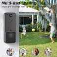 thumbnail image 3 of LSLJS Smart Smart Doorbell Sonnette, Vidéo Sans Fil à Distance Intelligent Sonnette Visuelle, Détection de Mouvement PIR, Interphone Domestique HD Vision Nocturne Wifi Sécurité Sonnette, 3 of 9