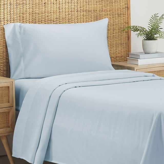 California Design Den Ensembles de Draps 100 % Coton Biologique, Draps Percale, Poche Profonde, Doux, Respirants et Rafraîchissants