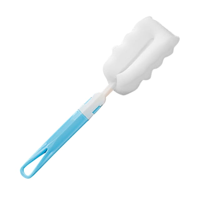 Cepillo limpiador de tazas con cabezal de esponja,limpiador de botellas para recipientes estrechos,de largo alcance,para colgar en el fondo,para cristalería de cocina,tazas de té y botellas de