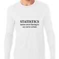 thumbnail image 1 of Statistics Means Never Having to Say You're Certain Men's Long Sleeve Grey T-Shirt, 1 of 2