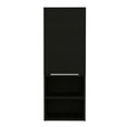 thumbnail image 5 of DUOSONG Medicine Single Door Cabinet 32" H, Two External Shelves, Two Interior Shelves, Black Black Particle Board Bath & Faucets Bathroom Storage, 5 of 7