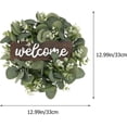 thumbnail image 4 of Guirnalda de eucalipto artificial Hojas Rama Guirnalda Señal de bienvenida Corona de puerta Señal de puerta de bienvenida Corona de pared para sala de estar Decoración de pared Boda Primavera Fr, 4 of 5