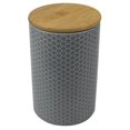 thumbnail image 4 of Honeycomb Large Ceramic Canister, Grey, 4 of 5
