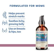 Motherlove Pregnant Belly Oil (4oz) Prevent Stretch Marks During Pregnancy & Soothe Itchy Skin—Herb-Infused Vegan Moisturizer w/ Lavender—Organic Herbs, Non-GMO, Cruelty-Free