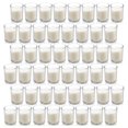 thumbnail image 1 of Velas votivas Housecret, blanco cálido, sin fragancia, en vidrio (paquete de 48), 1 of 8