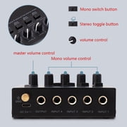 Ultra Compact Audio Mixer KTV Karaok 4 Channel Professional Sound Mixer Ultra Low Noise 4Channel Audio Line Mixer