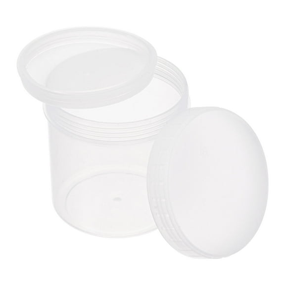 Uxcell Empty Plastic Paint Pail with Sealing Lid 0.08 Gallon Clear 2 Pack