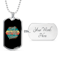 thumbnail image 3 of Dog Mom Paws Necklace Stainless Steel or 18k Gold Dog Tag 24" Chain, 3 of 8
