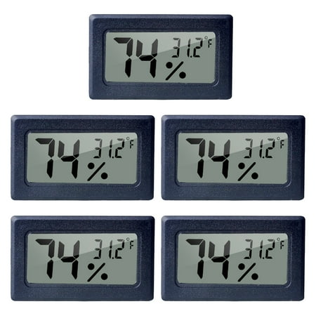 

5 Pack Mini Digital Thermometer Hygrometer Indoor Temperature Fahrenheit (℉)